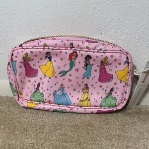 Stoney Clover Lane Disney small Pink Princess Pouch with Gold Zipper